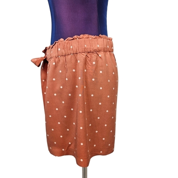 Madewell Drapey Pull-On Shorts Polka Dot Paperbag Drawstring Size Small Women's - Picture 5 of 9